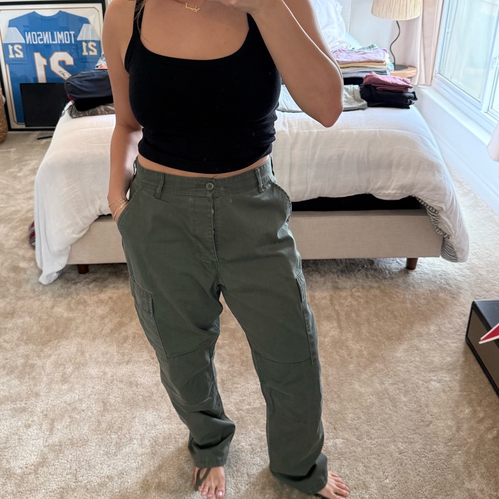Local European Green Cargo Pants